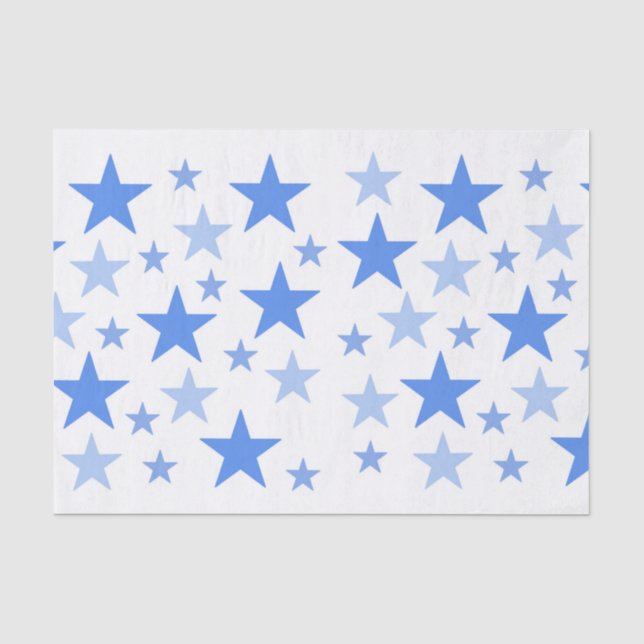 Seidenpapier der blauen Sterne (Vorderseite)