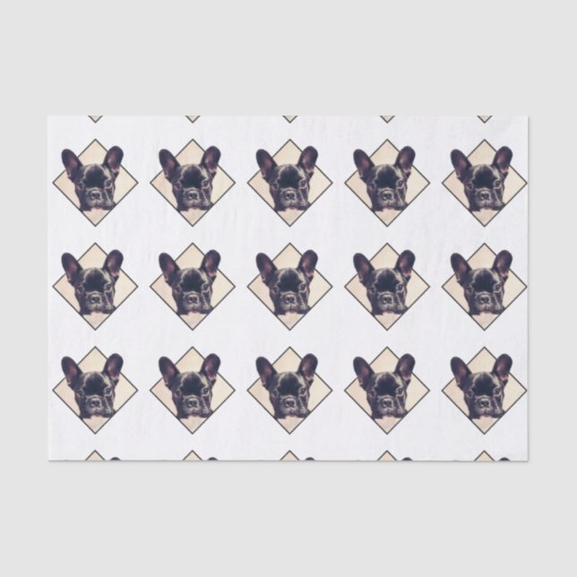 Seidenpapier der französischen Bulldogge (Vorderseite)