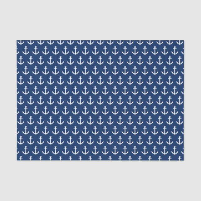 Seidenpapier der Marine-Blau-Anker-weg | (Vorderseite)