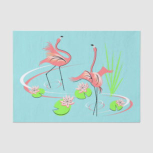 Seidenpapier des Flamingofandango-Duos 2