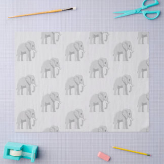 Seidenpapier Fantasie Baby Elefant und See 