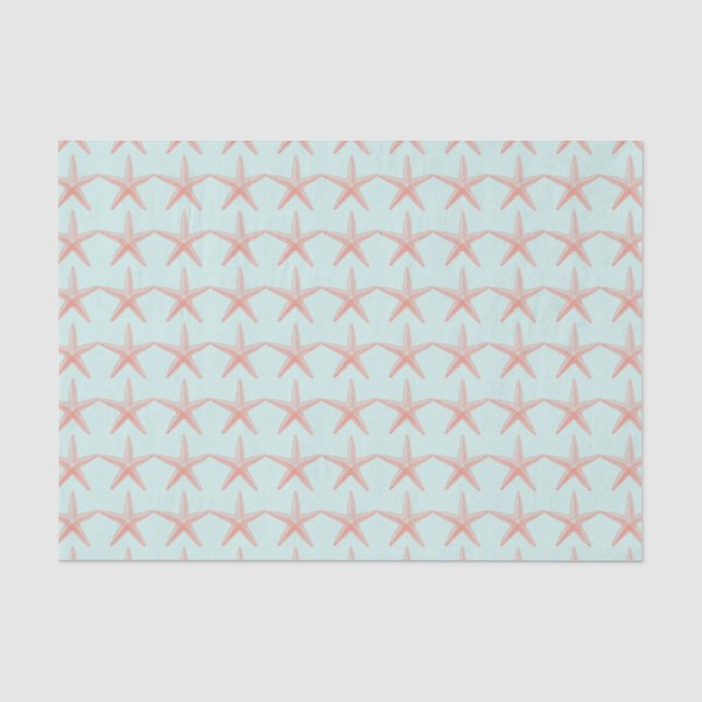 Seidenpapier heller Aquamarinekorallenrotes (Vorderseite)