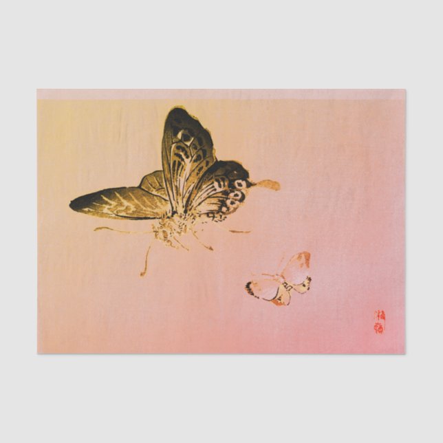 Seidenpapier-japanischer Schmetterlings-Druck Seidenpapier (Vorderseite)