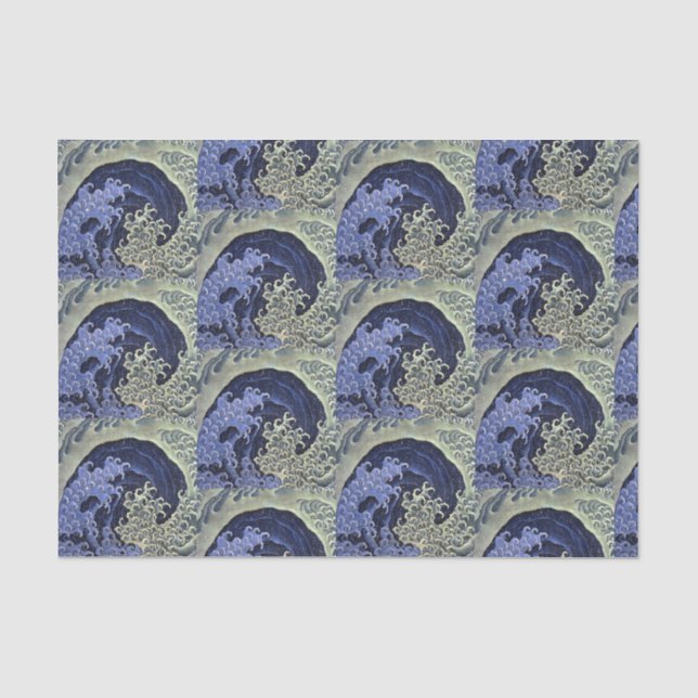 Seidenpapier JAPANISCHES WELLEN-MUSTER WEIBLICH (Vorderseite)