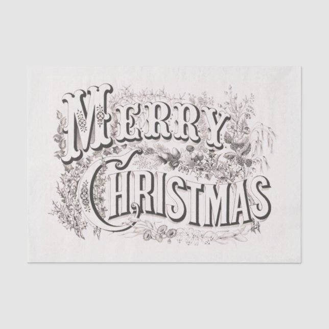 Seidenpapier:  MERRY CHRISTMAS ILLUSTRATION Seidenpapier (Vorderseite)