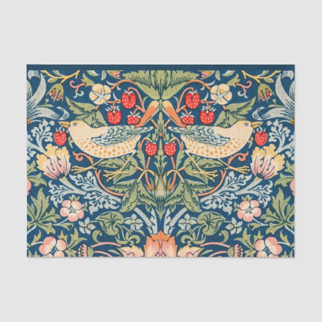 Seidenpapier: WILLIAM MORRIS : STRAWBERRY THIEVES Seidenpapier (Vorderseite)
