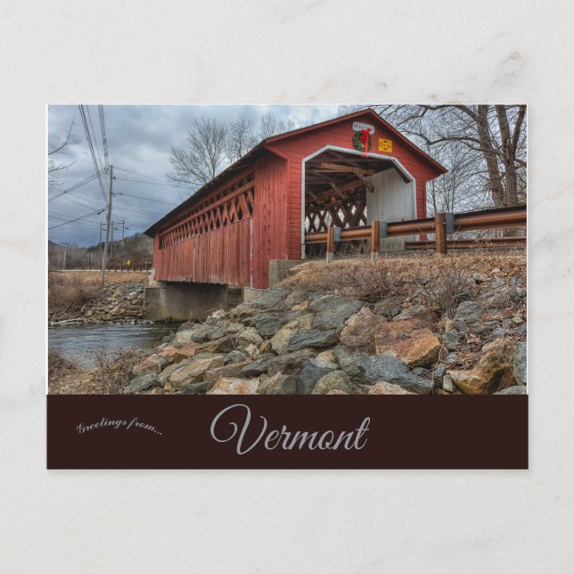 Seidenstraßenbrücke Bennington Vermont Postkarte (Vorderseite)