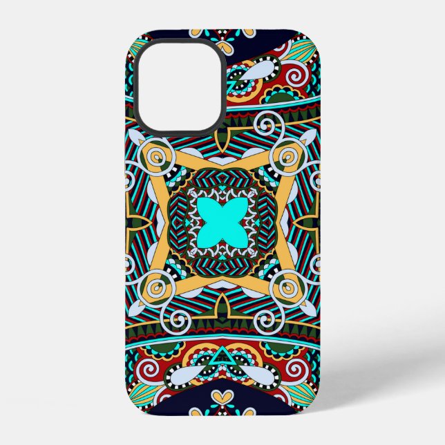 Seidentuch oder Karree-Musterdesign  iPhone 12 Hülle (Rückseite)