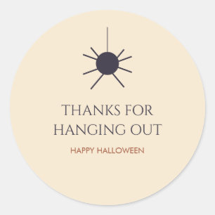 Seidige Danke-Editierbare-Halloween-Spinne-Gunst Runder Aufkleber