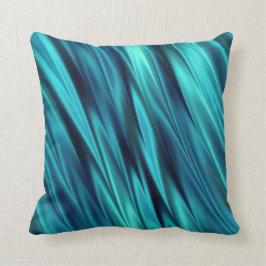 Seidige Wellen des Aquamarine Kissen
