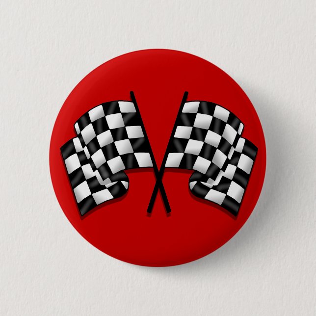 Seidiger schauender karierter Flaggengang des Button (Vorderseite)