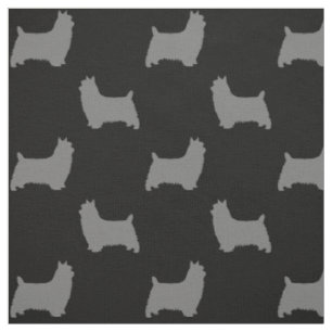 Seidiger Terrier-Silhouette-Muster Stoff