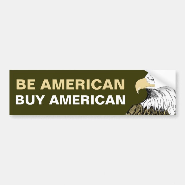 Seien Sie amerikanischer Kauf-Amerikaner Autoaufkleber (Vorne)