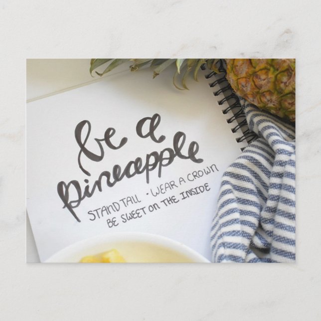 Seien Sie Ananas Postkarte (Vorderseite)