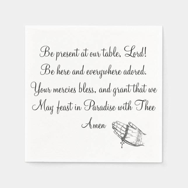 Seien Sie anwesend an unserem Tisch Lord Serviette (Vorderseite)
