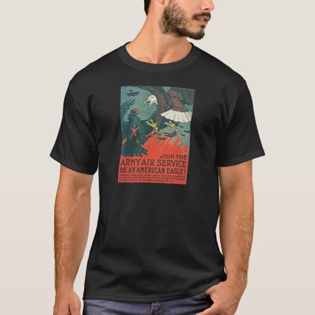 "Seien Sie Armee-Luft-Plakat Amerikaner-Eagles" T-Shirt (Vorderseite)