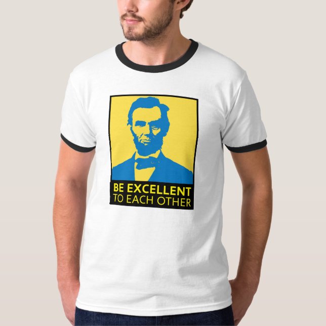 Seien Sie ausgezeichnet (Gelb/Blau) T-Shirt (Vorderseite)