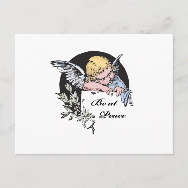Seien Sie bei Peace Angel Postkarte (Vorderseite)