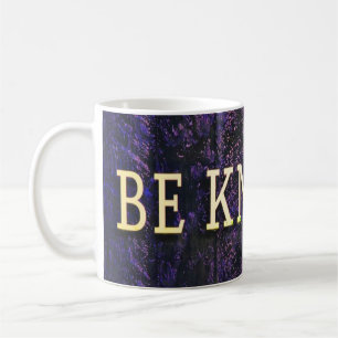 Seien Sie bekannt. Motivierend Lila Blau mit Inspi Kaffeetasse