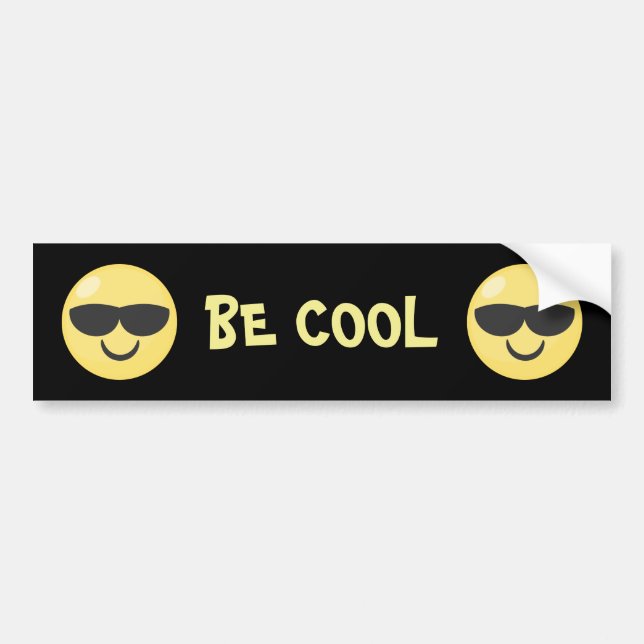 Seien Sie cooler Sonnenbrillen Emoji Autoaufkleber (Vorne)