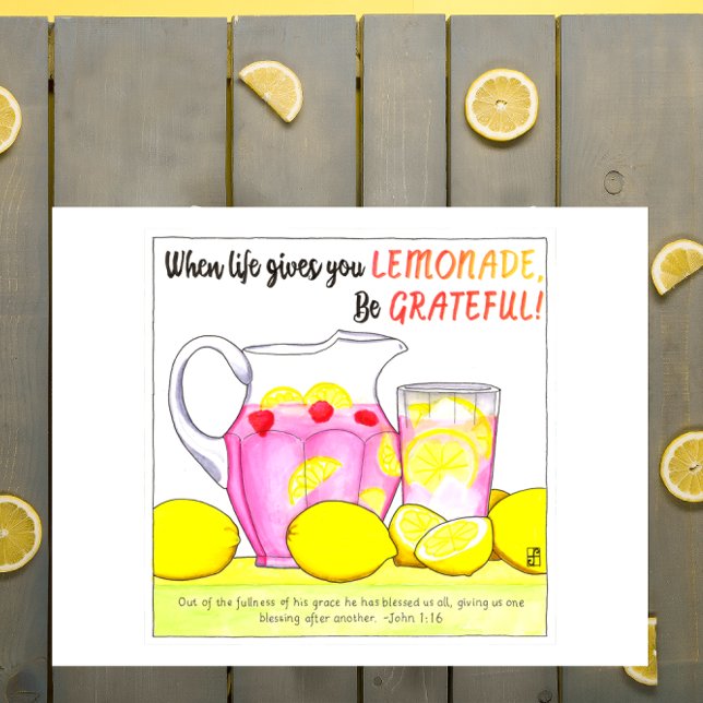Seien Sie dankbar für Lemonade Inspiration Postcar Postkarte (Von Creator hochgeladen)