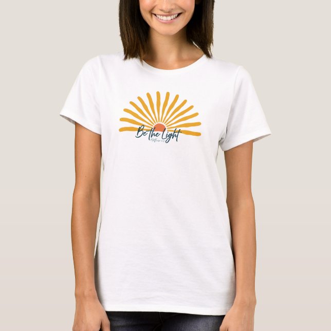 Seien Sie das Licht Boho Christliche Glaube Inspir T-Shirt (Vorderseite)