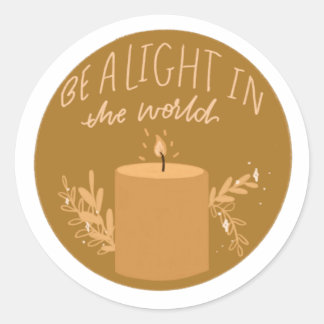 Seien Sie das Licht in der Welt klassischer Rundau Runder Aufkleber