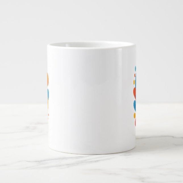 Seien Sie das Licht inspirierender farbiger Typogr Jumbo-Tasse (Vorderseite)