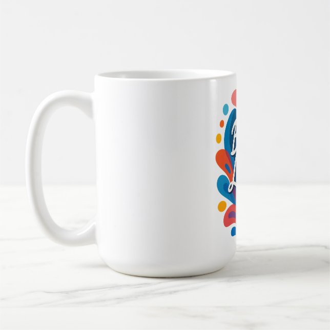 Seien Sie das Licht inspirierender farbiger Typogr Kaffeetasse (Links)