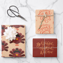 Seien Sie dem Erntedank der Türkei dankbar Geschenkpapier Set