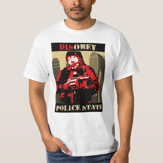 seien Sie den Polizei-Staat durch zorniges T-Shirt (Vorderseite)