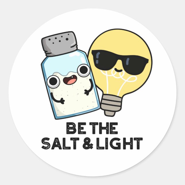 Seien Sie der Salz- und Lichtblütenpuff Runder Aufkleber (Vorderseite)