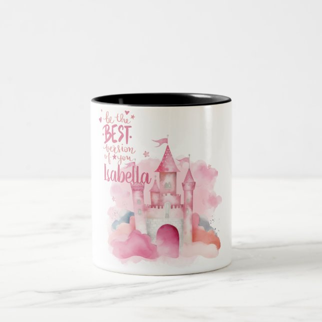 Seien Sie die beste Version von Ihnen anpassbar Zweifarbige Tasse (Mittel)