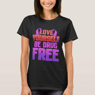Seien Sie drogenfreie Liebe Ihr Lila Multifunktion T-Shirt
