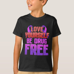 Seien Sie drogenfreie Liebe Ihr Lila Multifunktion T-Shirt