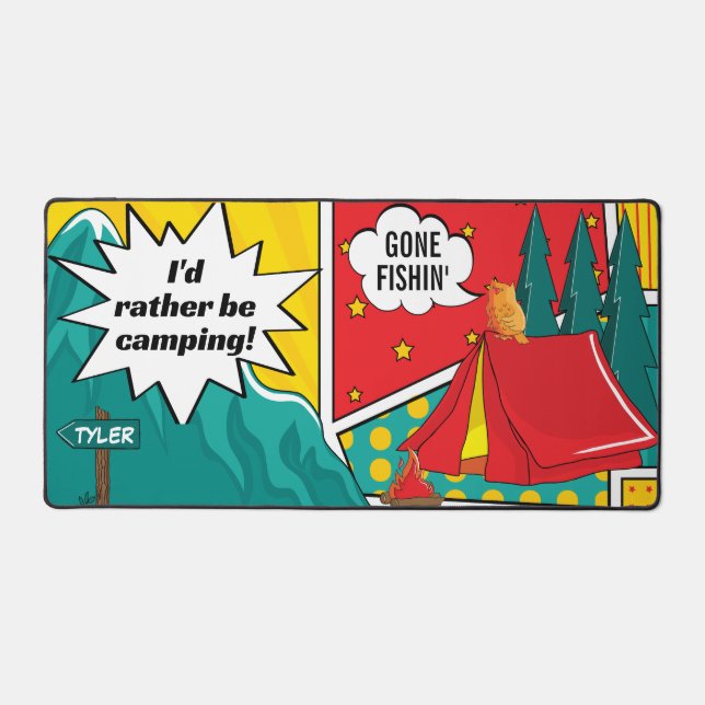 Seien Sie eher Camping Desk Mat Schreibtischunterlage (Vorderseite)