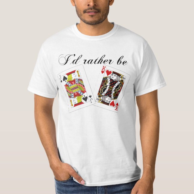 SEIEN SIE EHER GRIFF-POKER JACK-KÖNIG-JACKING OFF T-Shirt (Vorderseite)