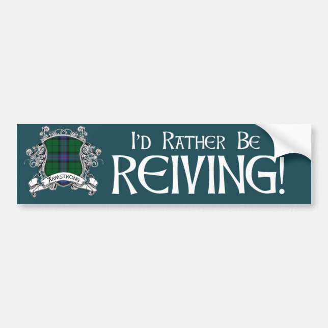 Seien Sie eher Reiving - ArmstrongTartan Autoaufkleber (Vorne)