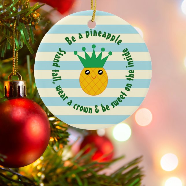 Seien Sie ein Ananas Inspiration Weihnachten Keramik Ornament (Von Creator hochgeladen)