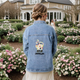 Seien Sie ein anderes lustiges Katzendesign Jeansjacke