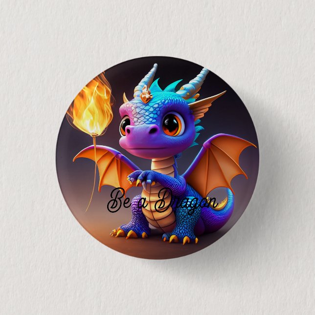 Seien Sie ein Drachen-Button Button (Vorderseite)