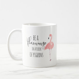 Seien Sie ein Flamingo in einer Menge der Kaffeetasse