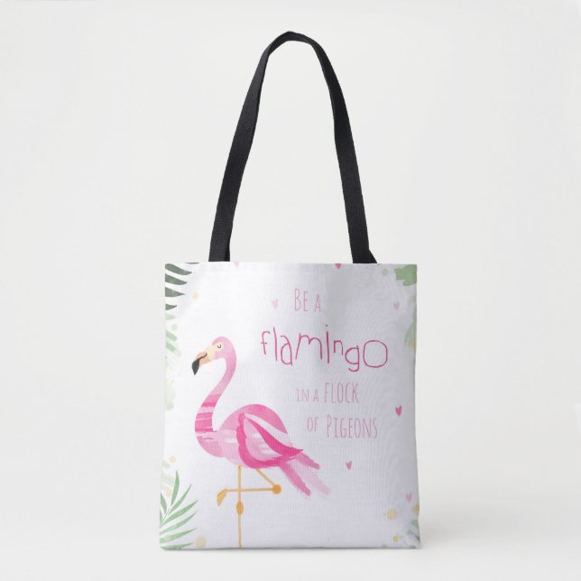 Seien Sie ein Flamingo - Taschentasche Tasche (Vorderseite)