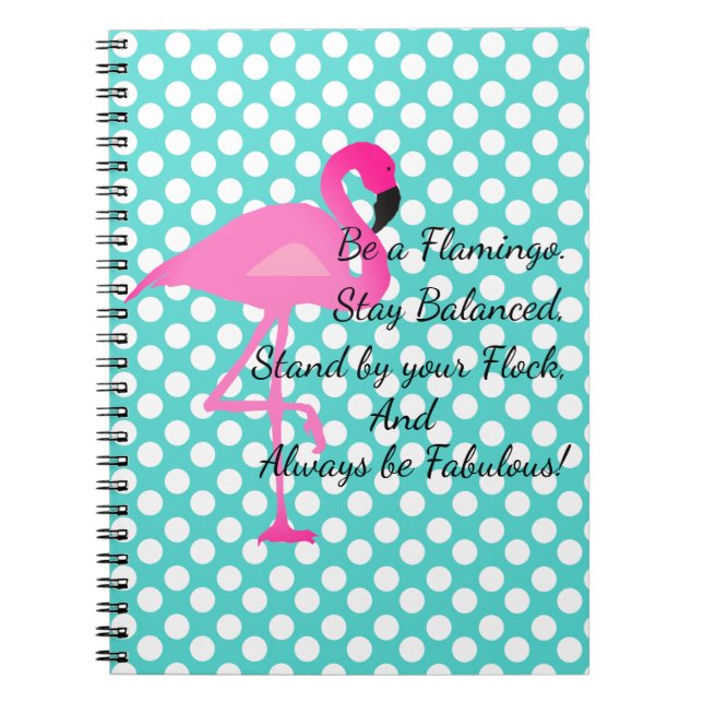 Seien Sie ein Flamingo-Tupfen-Notizbuch Notizblock (Vorderseite)