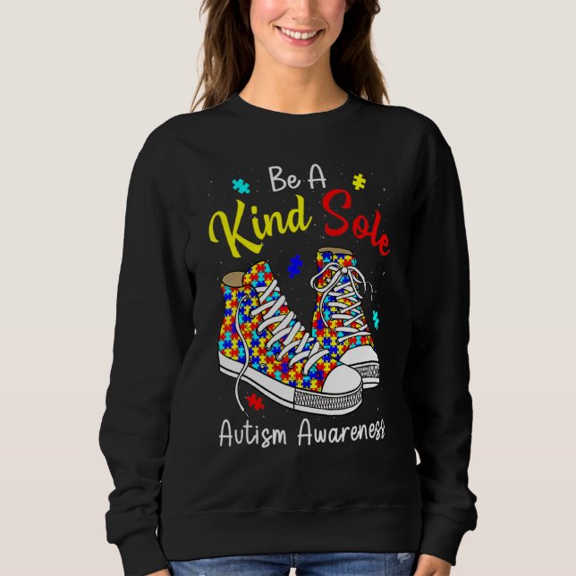 Seien Sie ein freundlicher, einsamer Autismus Bewu Sweatshirt (Vorderseite)