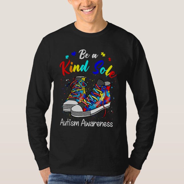 Seien Sie ein freundlicher, einsamer Autismus Bewu T-Shirt (Vorderseite)