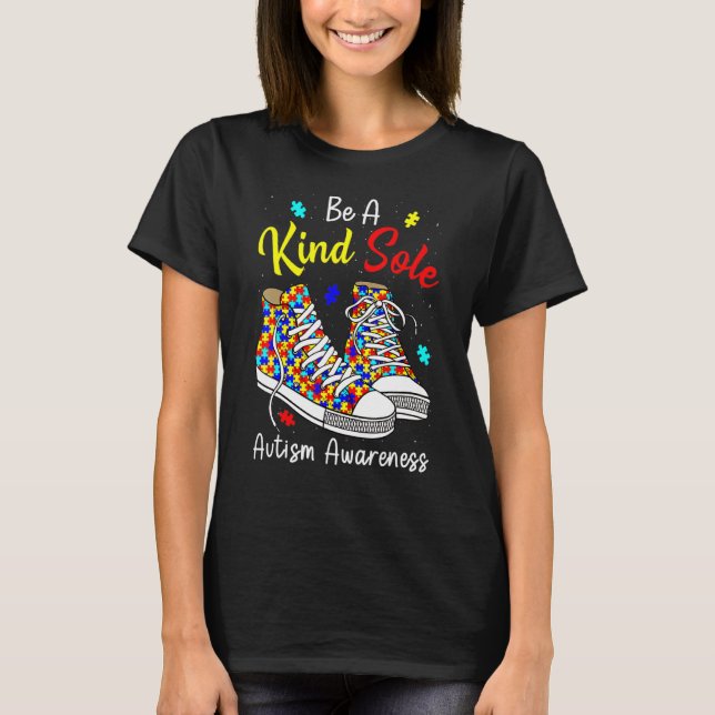 Seien Sie ein freundlicher, einsamer Autismus Bewu T-Shirt (Vorderseite)