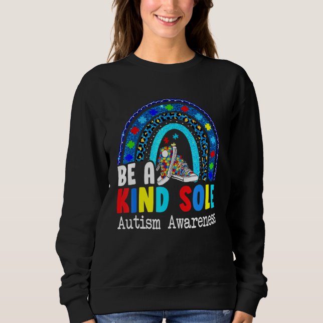 Seien Sie ein freundliches Niedliches Autismus-Bew Sweatshirt (Vorderseite)