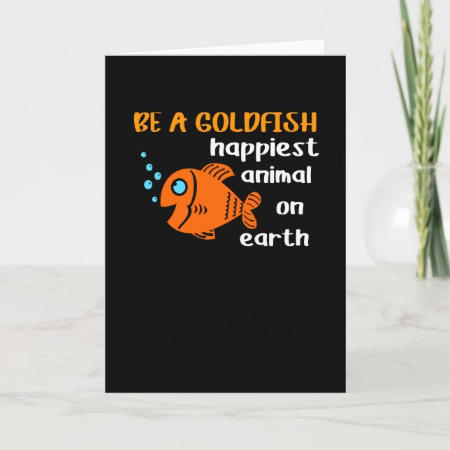 Seien Sie ein Goldfish Funny Soccer Motivation Zit Karte (Vorderseite)