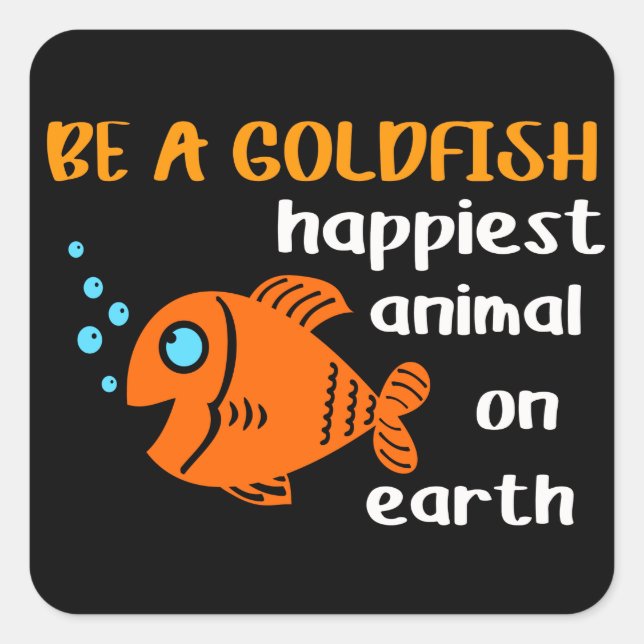 Seien Sie ein Goldfish Funny Soccer Motivation Zit Quadratischer Aufkleber (Vorderseite)